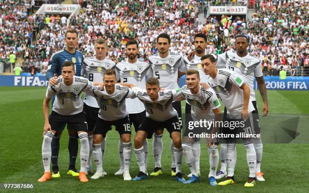 June 2018, Russia, Moscow, Soccer, FIFA World Cup, Group F, Matchday 1 of 3, Germany vs Mexico at the Luzhniki Stadium: Germany's goalkeeper Manuel...