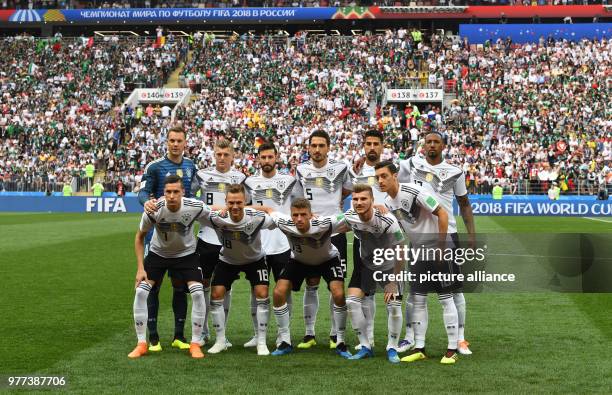 June 2018, Russia, Moscow, Soccer, FIFA World Cup, Group F, Matchday 1 of 3, Germany vs Mexico at the Luzhniki Stadium: Germany's goalkeeper Manuel...