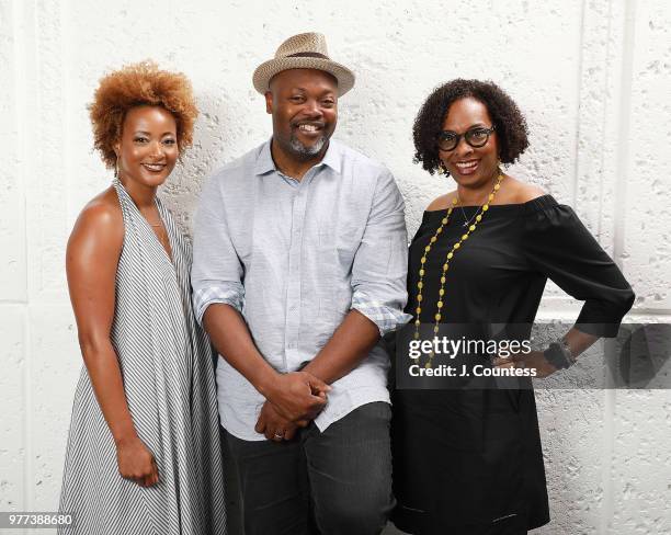 Writer Karin Gist, writer/producer Cheo Hodari Coker and writer Kriss Turner Towner pose for a portrait during the 22nd Annual American Black Film...