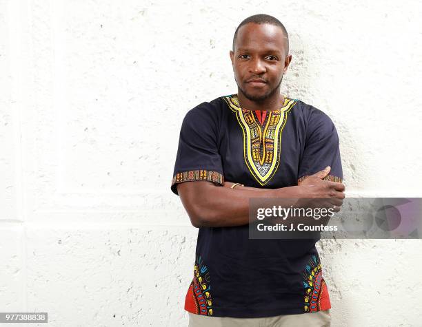 Filmmaker Qasim Basir poses for a portrait during the 22nd Annual American Black Film Festival at the Loews Miami Beach Hotel on June 15, 2018 in...