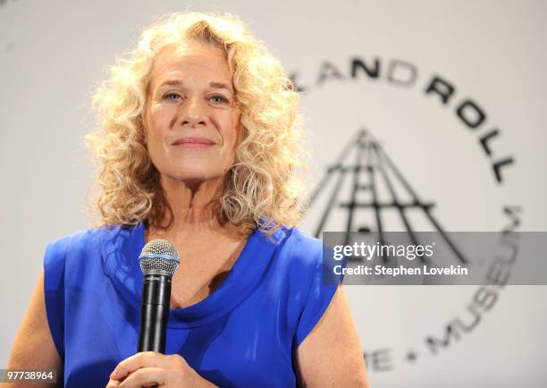 Singer Carole King attends the 25th Annual Rock And Roll Hall of Fame Induction Ceremony at the Waldorf=Astoria on March 15, 2010 in New York City.