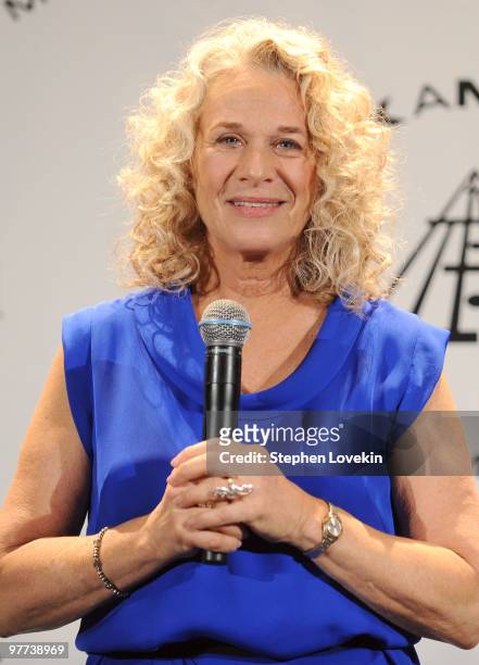 Singer Carole King attends the 25th Annual Rock And Roll Hall of Fame Induction Ceremony at the Waldorf=Astoria on March 15, 2010 in New York City.