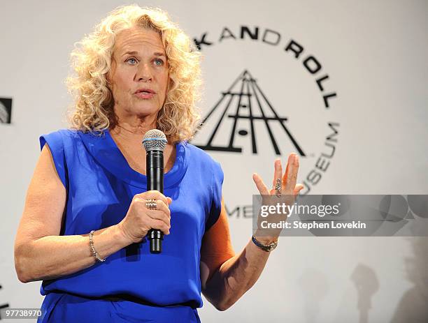 Singer Carole King attends the 25th Annual Rock And Roll Hall of Fame Induction Ceremony at the Waldorf=Astoria on March 15, 2010 in New York City.