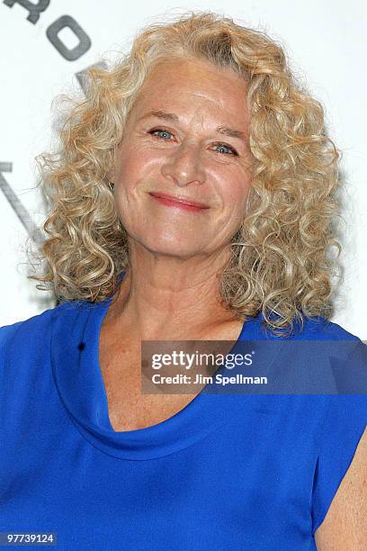 Singer Carole King attends the 25th Annual Rock and Roll Hall of Fame Induction Ceremony at Waldorf=Astoria on March 15, 2010 in New York, New York.