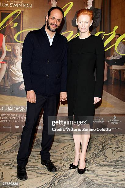 Luca Guadagnino and Tilda Swinton attend "Io Sono L'Amore": Milan Screening held at Cinema Colosseo on March 15, 2010 in Milan, Italy.