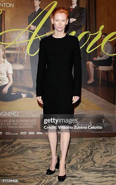 Actress Tilda Swinton attends "Io Sono L'Amore": Milan Screening held at Cinema Colosseo on March 15, 2010 in Milan, Italy.