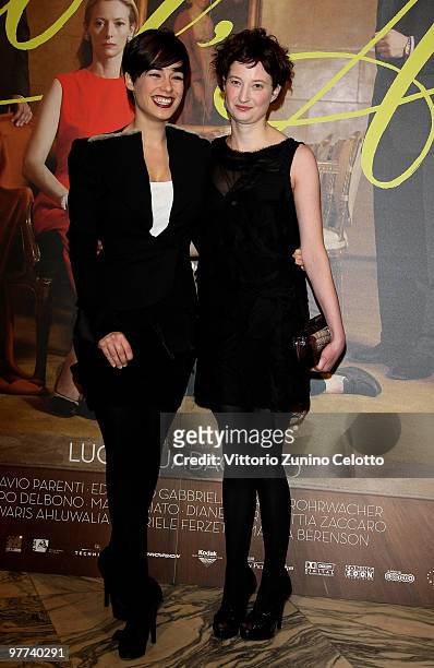 Diane Fleri and Alba Rohrwacher attend "Io Sono L'Amore": Milan Screening held at Cinema Colosseo on March 15, 2010 in Milan, Italy.