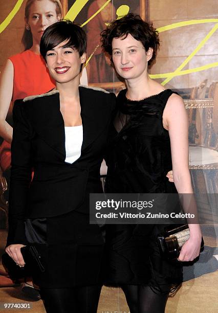 Diane Fleri and Alba Rohrwacher attend "Io Sono L'Amore": Milan Screening held at Cinema Colosseo on March 15, 2010 in Milan, Italy.