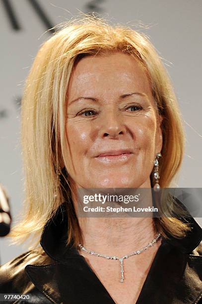 Musician Anni-Frid Prinsessan Reuss of ABBA attends the 25th Annual Rock And Roll Hall of Fame Induction Ceremony at the Waldorf=Astoria on March 15,...