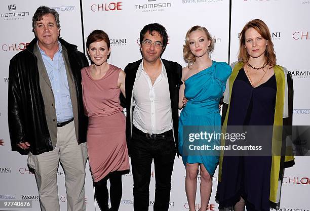 Co-president and co-founder of Sony Pictures Classics Tom Bernard, actress Julianne Moore, director Atom Egoyan, actress Amanda Seyfried and writer...