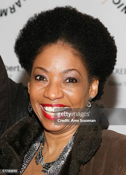 Actress Adriane Lenox attends the New York Philharmonic 2010 Spring Gala "Sondheim: The Birthday Concert" at Avery Fisher Hall at Lincoln Center for...