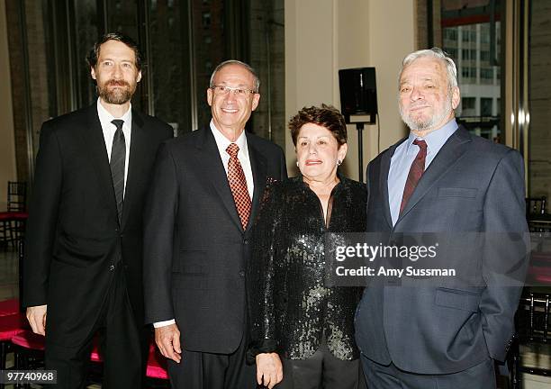 Gary Parr, Peter May, Leni May and composer Stephen Sondheim attend the New York Philharmonic 2010 Spring Gala "Sondheim: The Birthday Concert" at...