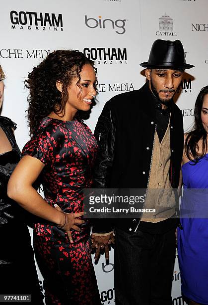 Musician Alicia Keys and recording artist Swizz Beatz attend Gotham Magazine's Annual Gala hosted by Alicia Keys and presented by Bing at Capitale on...