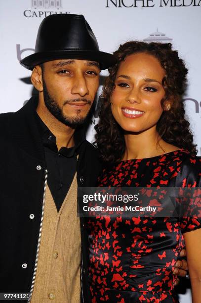 Musician Alicia Keys and recording artist Swizz Beatz attend Gotham Magazine's Annual Gala hosted by Alicia Keys and presented by Bing at Capitale on...