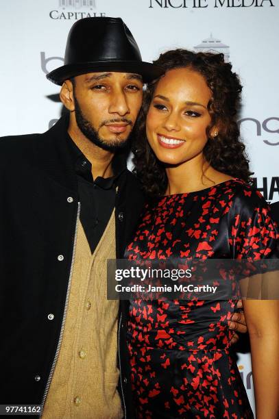 Musician Alicia Keys and recording artist Swizz Beatz attend Gotham Magazine's Annual Gala hosted by Alicia Keys and presented by Bing at Capitale on...