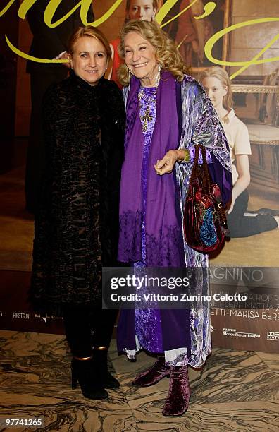 Silvia Venturini Fendi and Marta Marzotto attend "Io Sono L'Amore": Milan Screening held at Cinema Colosseo on March 15, 2010 in Milan, Italy.