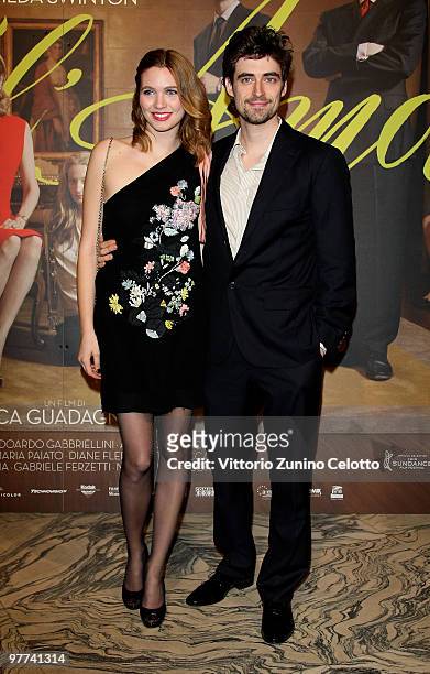 Eleonora Albrecht and Flavio Parenti attend "Io Sono L'Amore": Milan Screening held at Cinema Colosseo on March 15, 2010 in Milan, Italy.