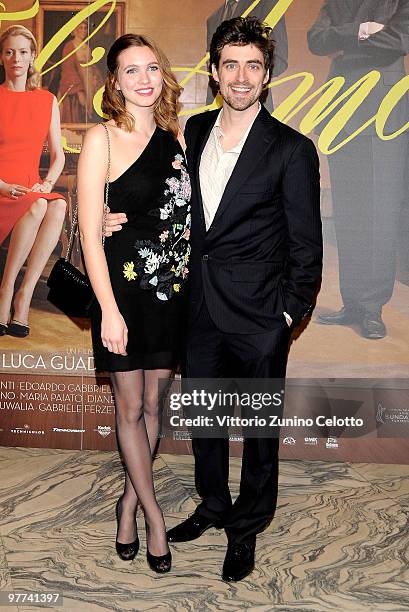 Eleonora Albrecht and Flavio Parenti attend "Io Sono L'Amore": Milan Screening held at Cinema Colosseo on March 15, 2010 in Milan, Italy.