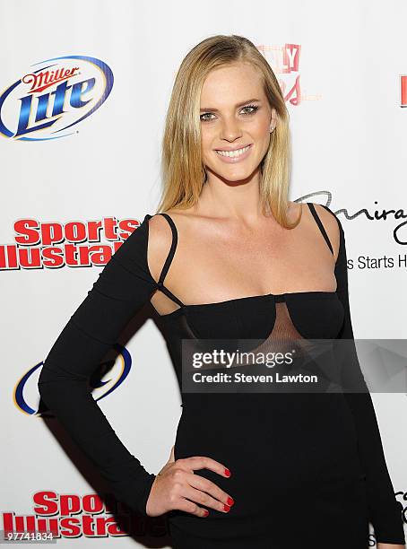 Sports Illustrated swimsuit model Anne V arrives for Sports Illustrated swimsuit on location launch party at the Jet Nightclub at The Mirage Hotel &...
