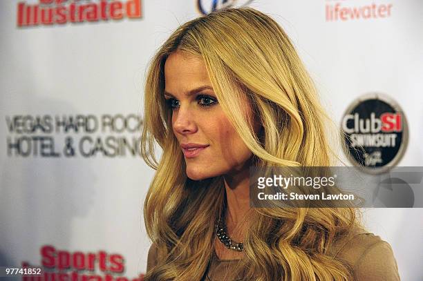 Sports Illustrated swimsuit model Brooklyn Decker the cover model for 2010 arrived for the SI swimsuit event at Vanity Nightclub At The Hard Rock...
