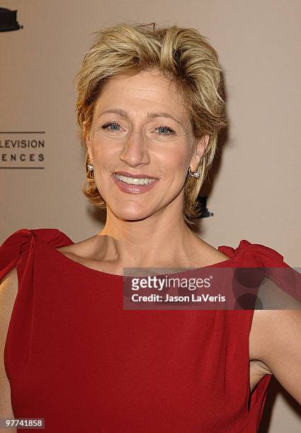 Actress Edie Falco attends an evening with "Nurse Jackie" at Leonard H. Goldenson Theatre on March 15, 2010 in North Hollywood, California.