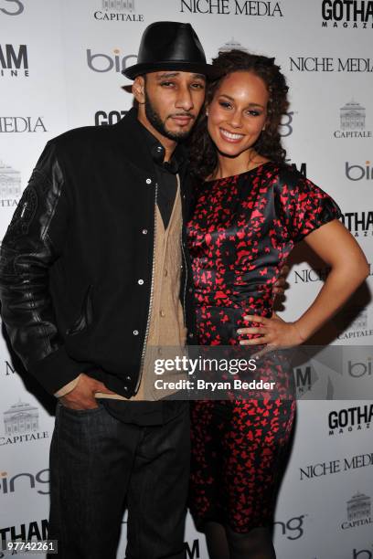 Recording artists Swizz Beatz and Alicia Keys attends the Gotham Magazine annual gala presented by Bing at Capitale on March 15, 2010 in New York...