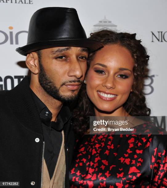 Recording artists Swizz Beatz and Alicia Keys attends the Gotham Magazine annual gala presented by Bing at Capitale on March 15, 2010 in New York...