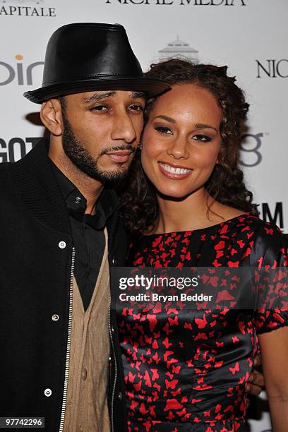 Recording artists Swizz Beatz and Alicia Keys attends the Gotham Magazine annual gala presented by Bing at Capitale on March 15, 2010 in New York...