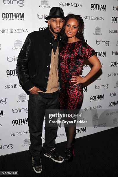 Recording artists Swizz Beatz and Alicia Keys attends the Gotham Magazine annual gala presented by Bing at Capitale on March 15, 2010 in New York...