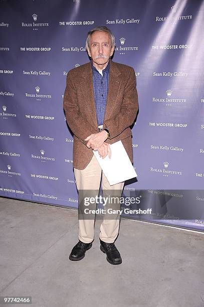 Playwright Edward Albee attends The Wooster Group's 2010 Benefit Art Auction at the Sean Kelly Gallery on March 15, 2010 in New York City.