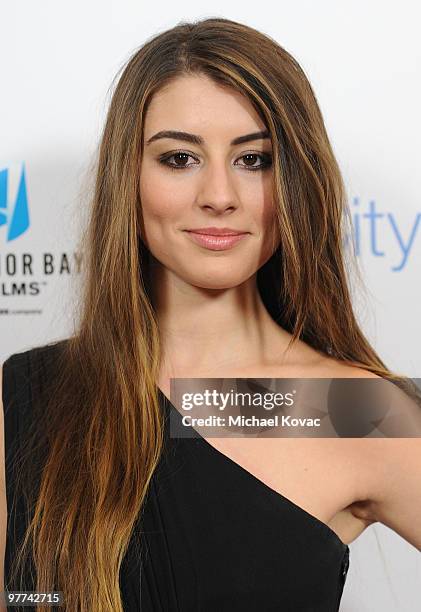 Actress Dominik Garcia-Lorido arrives at the Los Angeles Premiere of "City Island" on March 15, 2010 in Los Angeles, California.