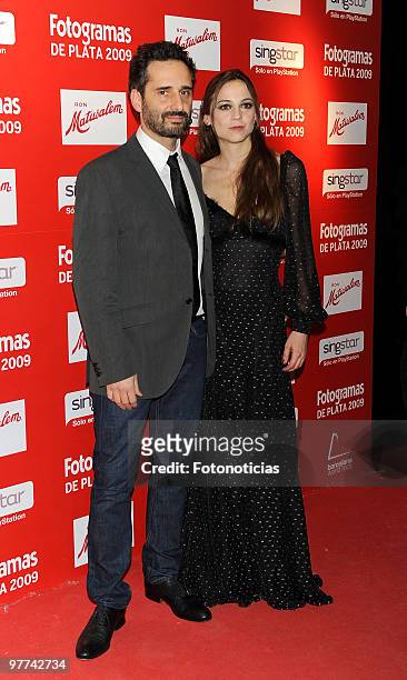 Actress Leonor Watling and musician Jorge Drexler attend the Fotogramas Awards at Joy Eslava on March 15, 2010 in Madrid, Spain.