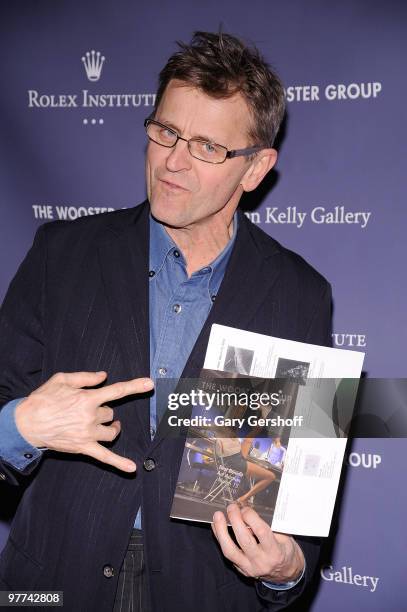 Benefit committee member Mikhail Baryshnikov attends The Wooster Group's 2010 Benefit Art Auction at the Sean Kelly Gallery on March 15, 2010 in New...