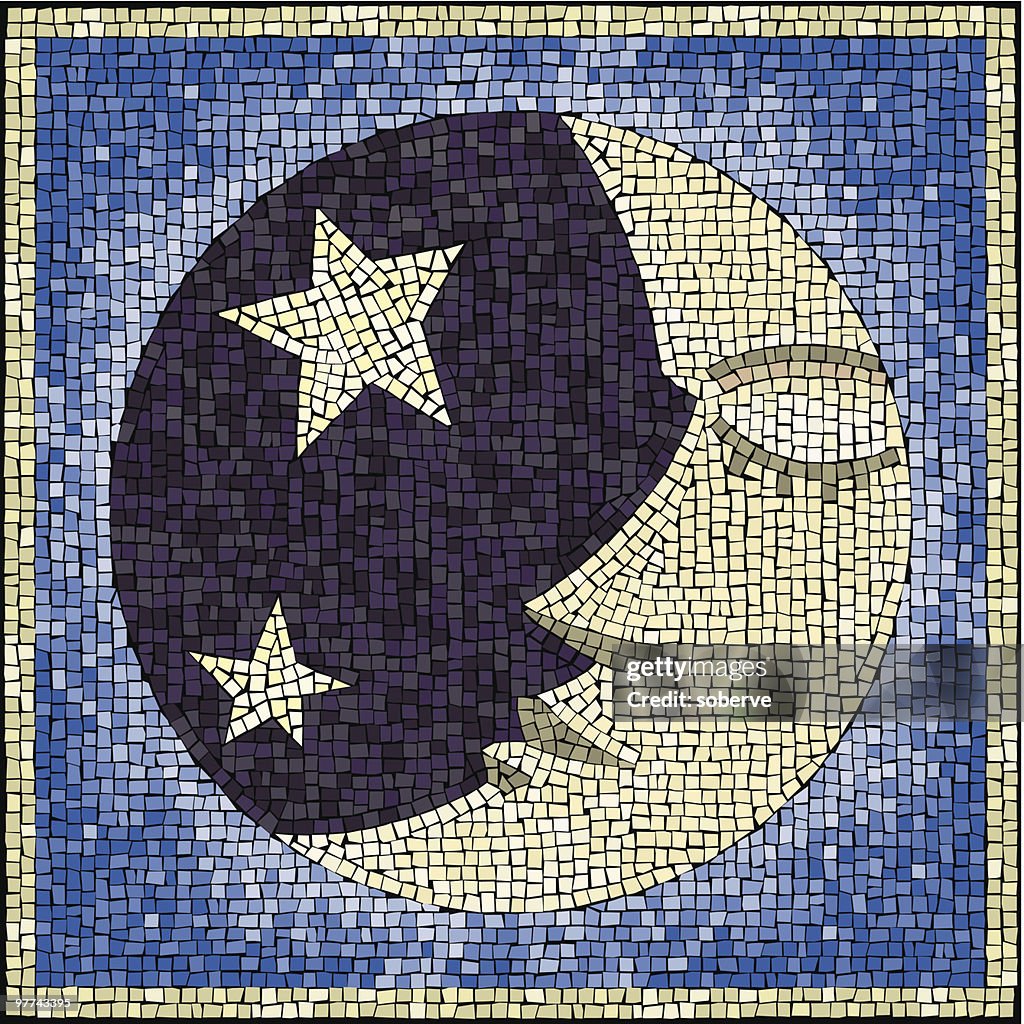Moon-face mosaic
