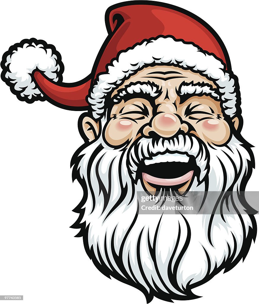 Santa Head Laughing