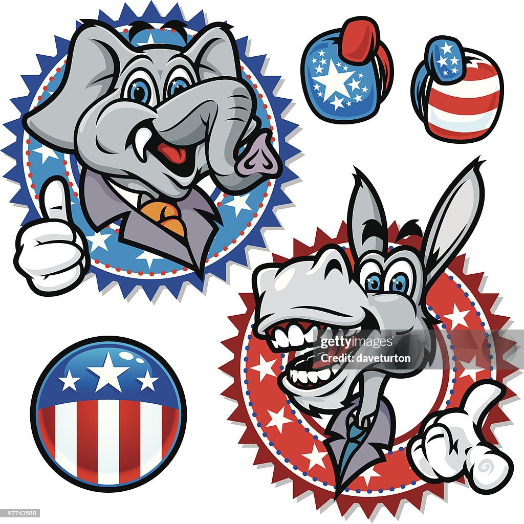 Democratic Ruler Image Republican And Democratic Symbols