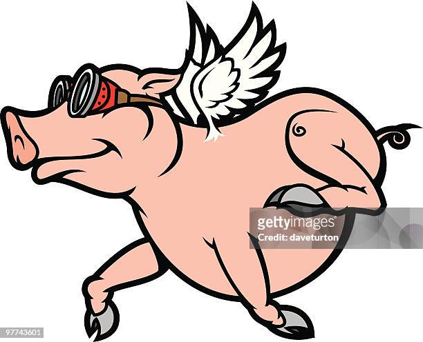 Flying Pig Cartoon Foto e immagini stock - Getty Images