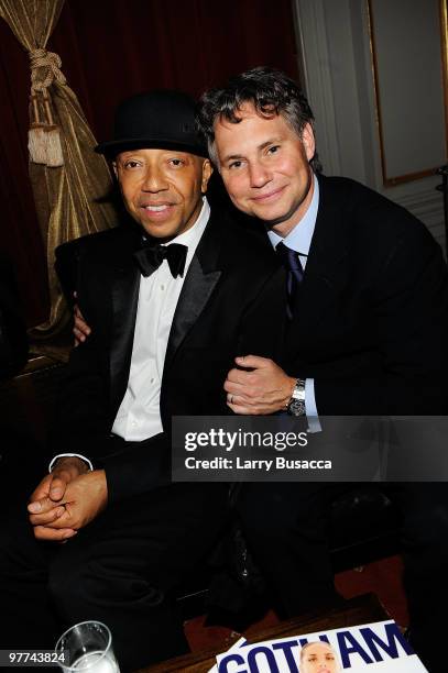 Russell Simmons and CEO and founder of Niche Media Jason Binn attend Gotham Magazine's Annual Gala hosted by Alicia Keys and presented by Bing at...