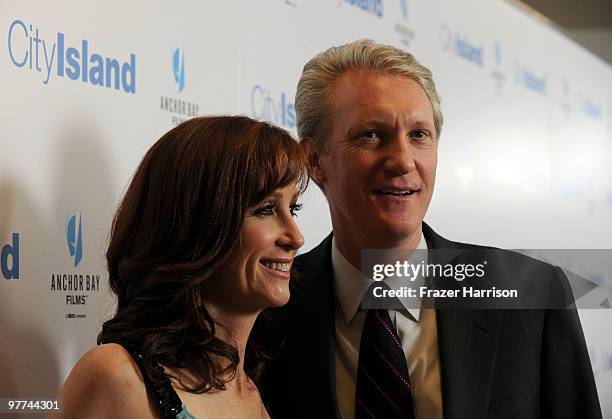 Overture Films' Chris McGurk and wife Jamie McGurk arrive at Anchor Bay Films' "City Island" premiere held at the Landmark Theater on March 15, 2010...