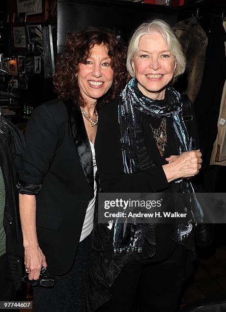 Author Lola Cohen and actress Ellen Burstyn attend "The Lee Strasberg Notes" book launch celebration at Elaine's on March 15, 2010 in New York City.