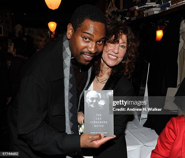 Actor Mykelti Williamson and author Lola Cohen attend "The Lee Strasberg Notes" book launch celebration at Elaine's on March 15, 2010 in New York...