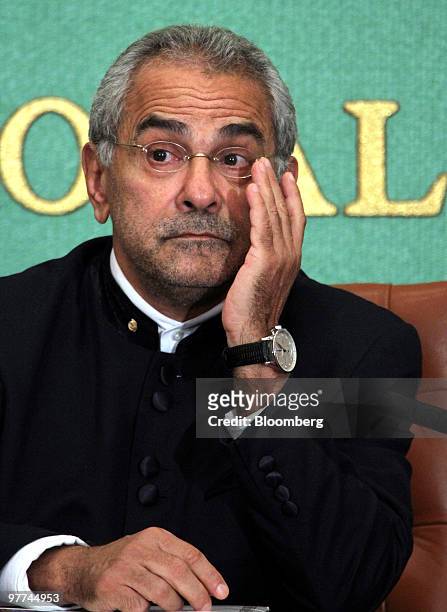 Jose Ramos-Horta, East Timor's president, pauses during a news conference at the Japan National Press Club in Tokyo, Japan, on Tuesday, March 16,...