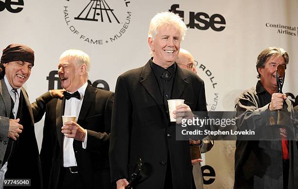 Inductee Graham Nash of The Hollies attends the 25th Annual Rock And Roll Hall of Fame Induction Ceremony at the Waldorf=Astoria on March 15, 2010 in...