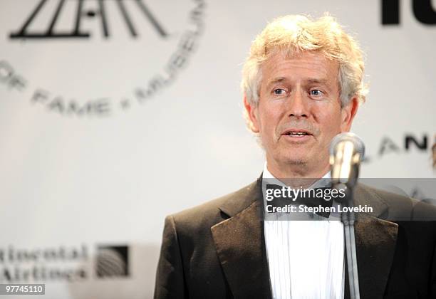 Inductee Tony Banks of Genesis attends the 25th Annual Rock And Roll Hall of Fame Induction Ceremony at the Waldorf=Astoria on March 15, 2010 in New...