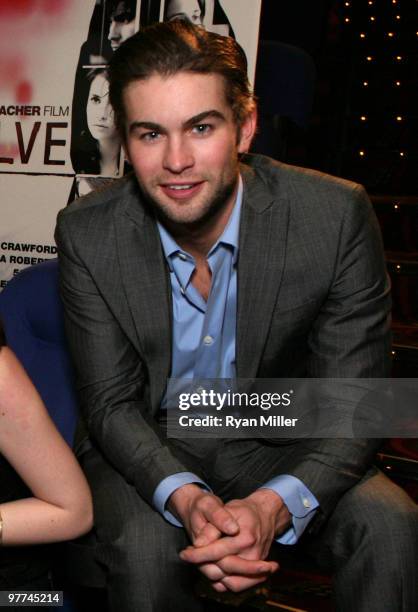 Actor Chace Crawford poses at the screening of the film 'Twelve' at the ShoWest showcase during ShoWest 2010 held at Cinemark Orleans 18 on March 15,...