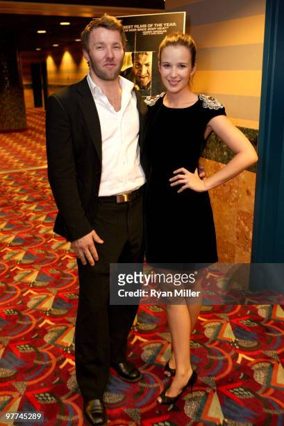 Actors Joel Edgerton and Claire van der Boom pose at the screening of the film 'The Square' at the ShoWest showcase during ShoWest 2010 held at...