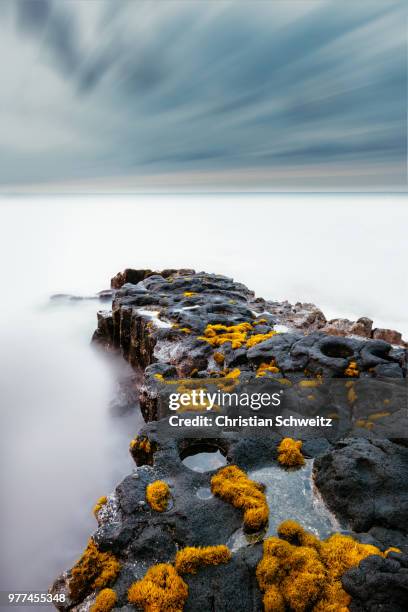 seascape with rocks, kona, hawaii - kona coast stockfoto's en -beelden