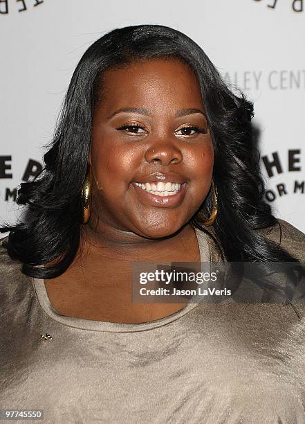 Actress Amber Riley attends the "Glee" event at the 27th annual PaleyFest at Saban Theatre on March 13, 2010 in Beverly Hills, California.