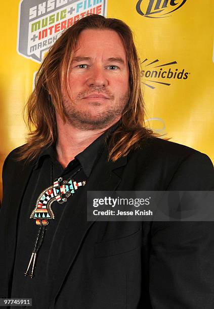 Val Kilmer attends the premiere of "MacGruber" at 2010 SXSW Festival at Paramount Theater on March 15, 2010 in Austin, Texas.