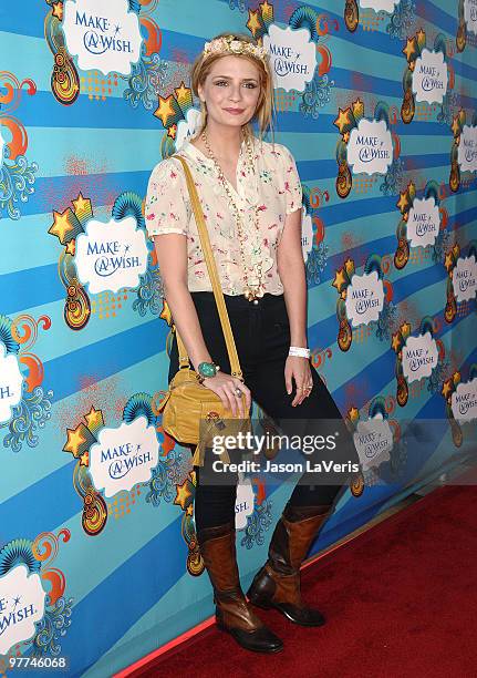 Actress Mischa Barton attends the Make-A-Wish Foundation event at Santa Monica Pier on March 14, 2010 in Santa Monica, California.